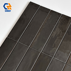 Carreaux de porcelaine métalliques modernes gris crème archaïque 60x240mm, épaisseur 8mm - Finition brillante antibactérienne pour murs de villas, chambres et bordures - Product Image 2