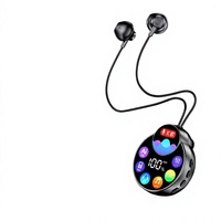 Nouveau micro-cravate pour karaoké, streaming en direct et enregistrement, avec microphone intégré pour casque, monitoring intra-auriculaire, réverbération et écran couleur