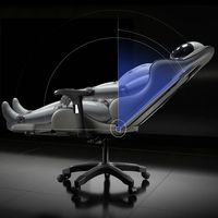 Chaise de jeu racing à dossier solide avec repose-pieds rétractable, chaise d'ordinateur e-sport en cuir PU avec accoudoirs rembourrés fixes