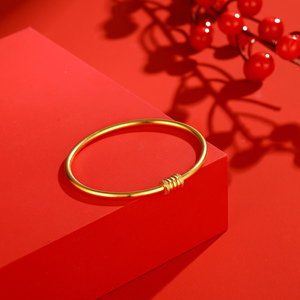 Brazalete de Oro Sólido de 24K PCX, Oro Puro 999, Brazalete Ajustable Minimalista, Joyería Fina de Marcas de Lujo <span class=keywords><strong>para</strong></span> Mujer, <span class=keywords><strong>para</strong></span> <span class=keywords><strong>Bodas</strong></span> - Product Image 3