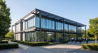 Edificio de Oficinas, Sala de Exposiciones, Supermercado, Gimnasio, Estructura de Acero Prefabricada, Personalizada, Ecológica, Duradera y Antierosión