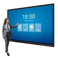 Интерактивная доска 110 дюймов, 8 ГБ+128 ГБ, 4K UHD, с двумя ОС (Android и Windows), 40-точечным сенсорным управлением, для больших переговорных комнат