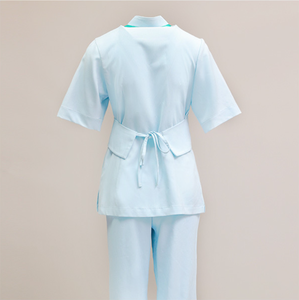 ชุดยูนิฟอร์มพยาบาล/สปา/เสริมสวย พร้อมเข็มขัดผูกหลัง โลโก้สั่งทำได้ <span class=keywords><strong>เสื้อ</strong></span>สครับมีกระเป๋า <span class=keywords><strong>เสื้อ</strong></span>คลุมสั้น <span class=keywords><strong>เสื้อ</strong></span>เชิ้ต กางเกงขายาวสำหรับผู้หญิง - Product Image 6