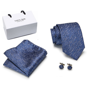 Di lusso da <span class=keywords><strong>uomo</strong></span> grigio rosa floreale di 8cm di larghezza cravatta hocky set di cravatte da <span class=keywords><strong>uomo</strong></span> in seta da collo per <span class=keywords><strong>uomo</strong></span> - Product Image 3