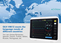 Moniteur multilingue Portable pour animaux de compagnie, multi-paramètres pour la santé, Ecg, signes vitaux avec fonction Nibp Etco2, 12.1 pouces