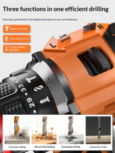 16Vコードレスドリル100セットインパクト電気ドリルセットリチウム電池充電器複数のワイヤレス電動工具付き - Product Image 3