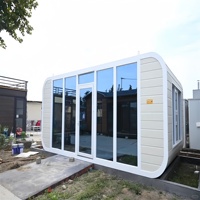 Casa de cabina Apple de acero galvanizado ecológica inteligente asequible de 40 pies para uso en villas o apartamentos