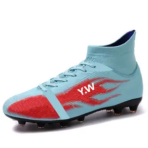 2019 Best sports shoes edition genuine leather soccer sports men football shoes