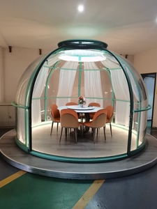 4.0*4.0M trasparente di alta qualità casa a cupola all'aperto prefabbricata in policarbonato bolla casa capsula per la caffetteria - Product Image 4