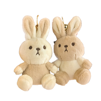 Petite taille mignon ours en peluche miniature lapin porte-clés doux en peluche jouet de mode pour la journée des enfants rempli de maille doublée de coton PP