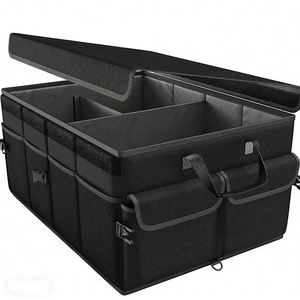 Organisateur de coffre de voiture avec couvercle, rangement pliable, accessoires de voiture pour femmes et hommes, sac pliable - Product Image 3