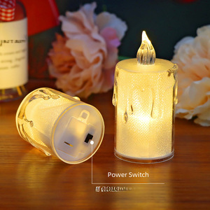 Bougies Pilier Mini <span class=keywords><strong>LED</strong></span> de Luxe Sans Flamme, Rechargeables, Parfumées, Motif Diamant Transparent, Fonctionnant sur Piles, Lot de 24 Pièces - Product Image 5