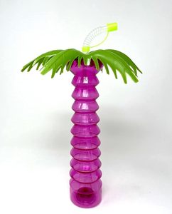 16oz LED Custom Coconut Tree PET <b>Cup</b> with Straw for Christmas & New Year Parties-Durable Reusable Glowing <b>Cup</b> Bottom - Product Image 4