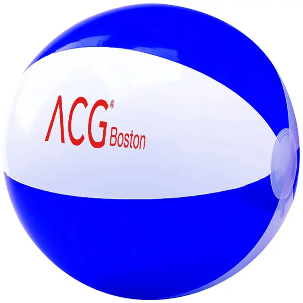 Hot selling custom 16" beach ball white and blue promotional gifts for event