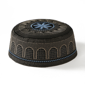 Cappelli Islamici per Uomini, Copricapo da Preghiera Traspirante, Kufi Premium con Ricamo, Copricapo Arabo Islamico Ebraico - Product Image 6