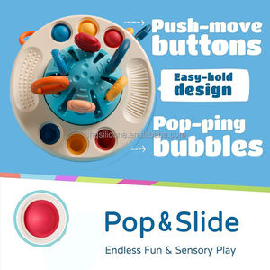 Juguetes Montessori de Alta Calidad para Educación Temprana de Silicona con Cuerda de Tracción, Juguete Sensorial y <span class=keywords><strong>Mordedor</strong></span> para Bebé - Product Image 5