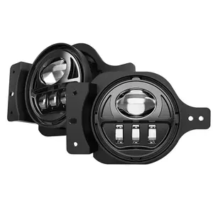 Untuk Jeep Jl Bumper Depan 4 Inch Lampu Kabut 4 "Round Lampu Kabut LED untuk JEEP Wrangler 2018 +