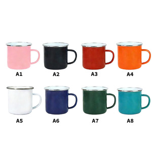 Custom Logo 12oz Colorful Enamel Mug <strong>Camping</strong> Coffee Mug Promotional Gift <strong>Cup</strong> with Handle - Product Image 6