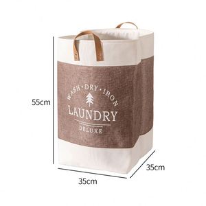 Panier à linge pliable en tissu pour la maison, grande capacité, pour vêtements et jouets - Product Image 2
