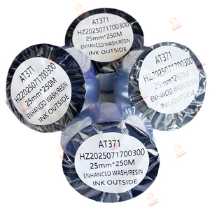 Zwarte Wasverzorging Ttr Hars Lint 40Mm * 300M Bedrukken Kledinglabel Satijn Label Zebra Tsc Thermische Transfer Linten - Product Image 2