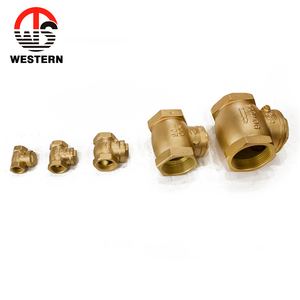 NPT BSP Thread FxF sabbiatura orizzontale acqua Non ritorno in ottone altalena valvola di ritegno unidirezionale per pompa dell'acqua - Product Image 2