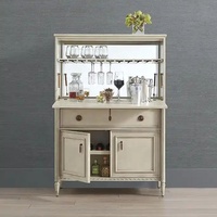 Armoire à vin intégrée de haute qualité en chêne massif français antique, porte réversible, 4 compartiments, écologique