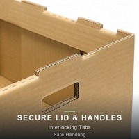Boîte en carton ondulé kraft ciré barrière anti-humidité pour l'expédition de composants électroniques, emballage protecteur empilable