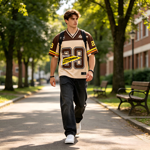 Jersey Retro Americano Personalizado al por Mayor ODM, 220g, Malla Transpirable, Impresión por Sublimación, Logotipo Personalizado, Patrón de Alta Calidad para Hombre - Product Image 5