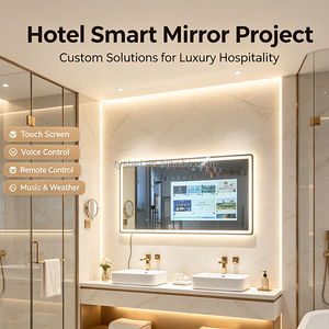 Specchio Smart <span class=keywords><strong>TV</strong></span> da Bagno Impermeabile per Hotel e Casa all'Ingrosso con Touch Screen, Android, LED - Ideale per Palestra - Product Image 5