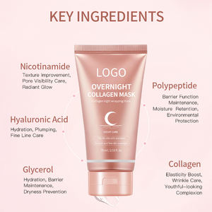 Mascarilla Facial Hidratante Nocturna Desprendible de Marca Privada al por Mayor, Mascarilla de Colágeno para Piel de Cristal - Product Image 4