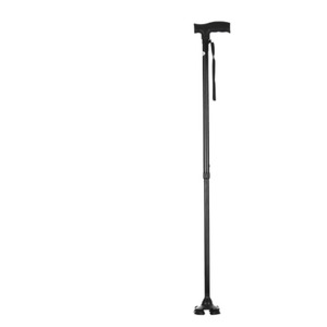aluminum alloy retractable four-legged crutches, adjustable height <b>elderly</b> canes, non-slip climbing canes for the <b>elderly</b> - Product Image 2