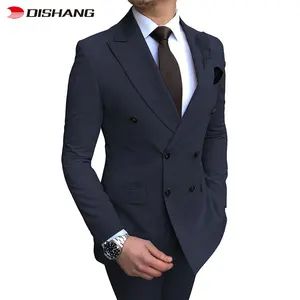 wholesale Custom Menswear Hot Fashion Slim Fit Men's Suit Blazer Wedding 2 piece suits set for men
