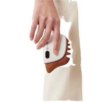 Techlove Masseur Facial en Plastique Gua Sha avec Rouleau Chauffant, Vibration, Thérapie par Lumière Rouge, Lifting, Batterie Intégrée, Indolore