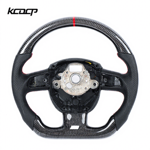 Volante in Fibra di Carbonio per <span class=keywords><strong>Audi</strong></span> A3 A4 A5 A6 S3 S5 Q3 Q5 S4 B8 8P - Product Image 1