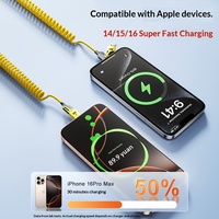 Câble de données rétractable 4-en-1 ultra-rapide pour usine, 1,5 m, avec connecteurs Micro USB/Type-C, chargeur de voiture