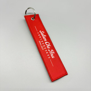 Porte-clés en ruban avec logo personnalisé, best-seller - Product Image 2