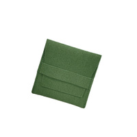 Pochette à bijoux carrée en similicuir velours avec rabat, pour boucles d'oreilles et colliers, anti-poussière, anti-humidité, anti-rayures, sac cadeau pour bijoux