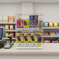 Vitrine de présentation en acrylique transparente multicouche verrouillable pour magasin de proximité