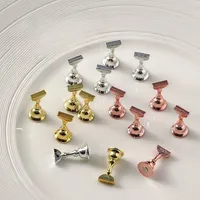 Lot de 5 supports magnétiques pour ongles, pour présentation d'ongles à presser, support d'entraînement pour faux ongles, réutilisable pour la formation des débutants en manucure/peinture DIY