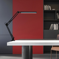 Lampe de table à bras long réglable avec protection oculaire LED pour bureau d'étude