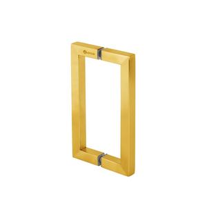 Poignée de porte en verre en forme de O dos à dos en acier inoxydable - Product Image 1