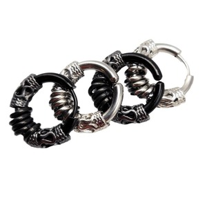 <b>Clip</b>-<b>on</b> <b>Earrings</b> Dragon Pattern Titanium Steel Unisex Fashion Jewelry - Product Image 5