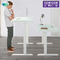 WS4080 Ordinateur de bureau en verre Table de jeu/bureau électrique réglable en hauteur Bureau intérieur pour meubles de maison avec tiroir