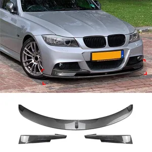 Front Bumper Splitter Lip khuếch tán cơ thể Kit Spoiler làm lệch hướng với Bọc Góc cho BMW 3 Series E90 E91 LCI M thể thao 2009-2012