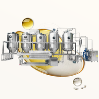 Machine de raffinage d'huile multifonctionnelle 500 kg/h en acier inoxydable, installation d'extraction d'huile comestible, raffinerie commerciale d'huile brute issue de graines