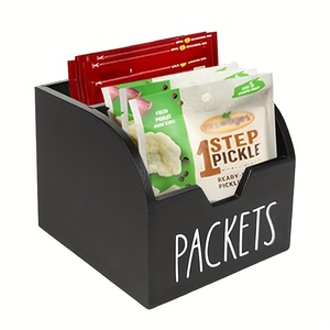 Moderna Caja de Almacenamiento de Especias de Bambú con Divisores de Aluminio, Plegable, Portátil, de 1-3L de Capacidad, Exhibidor Rectangular para Condimentos - Product Image 3