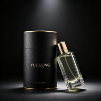 Flacon de parfum en verre vide de luxe personnalisé de 30 ml et 50 ml, boîte cylindrique ronde en carton, emballage en tube de papier, sac en papier pour parfum