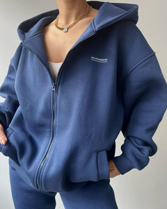 Conjunto de Sudadera y Pantalones de Forro Polar con Estampado Gráfico para Mujer, Sudadera con Capucha de Manga Larga, Ropa Casual de Calle, Logotipo con Impresión Digital - Product Image 6