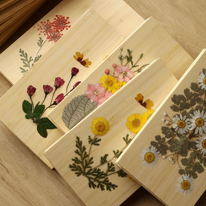 Kit de manualidades de marcapáginas de bambú con flores prensadas, tema de la naturaleza, para niños de 7 a 12 años, uso en casa u oficina - Product Image 2
