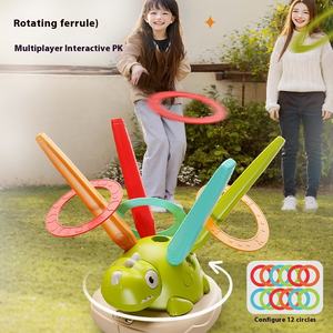 Dinosauro Lanciamissili con Gioco Musicale 3-in-1, Lancio dell'Anello e Rotazione a 360° °   Giochi in Plastica con Telecomando Rotante - Product Image 4